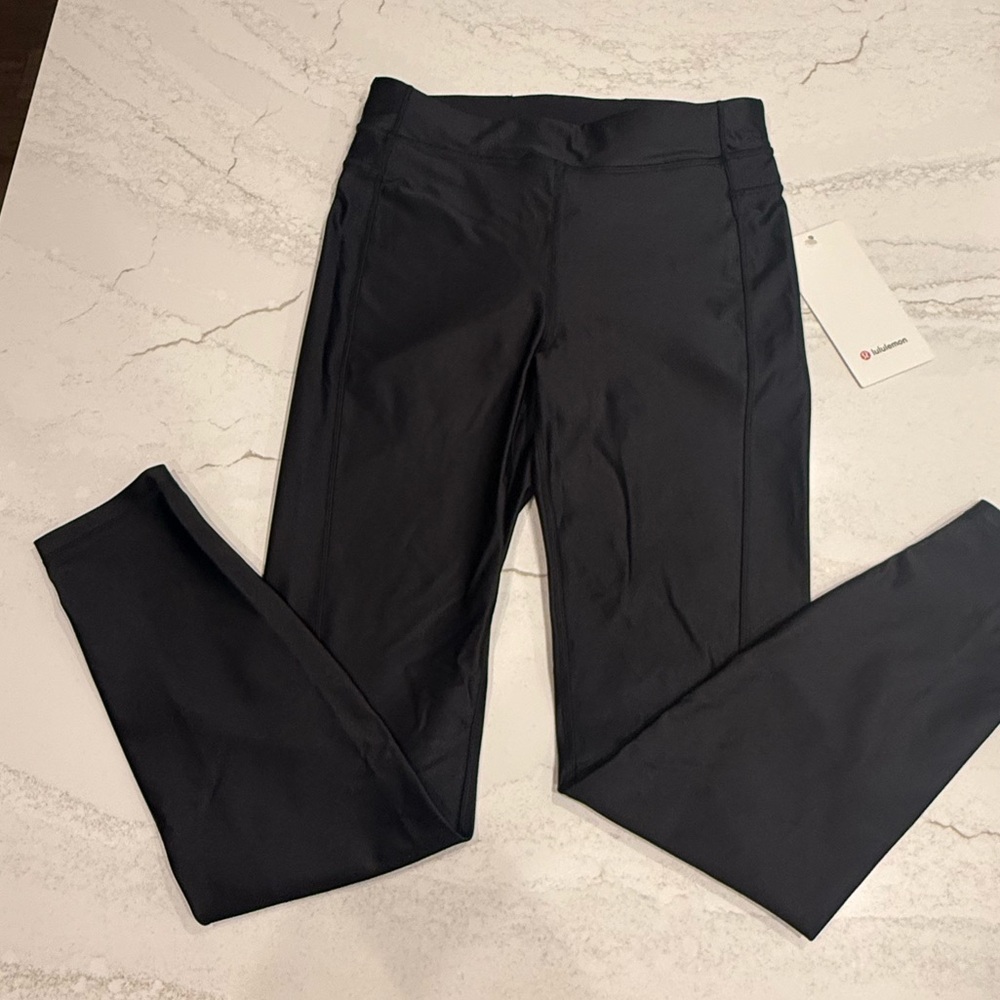 lululemon Black Satin Shine High-Rise 25” Leggings